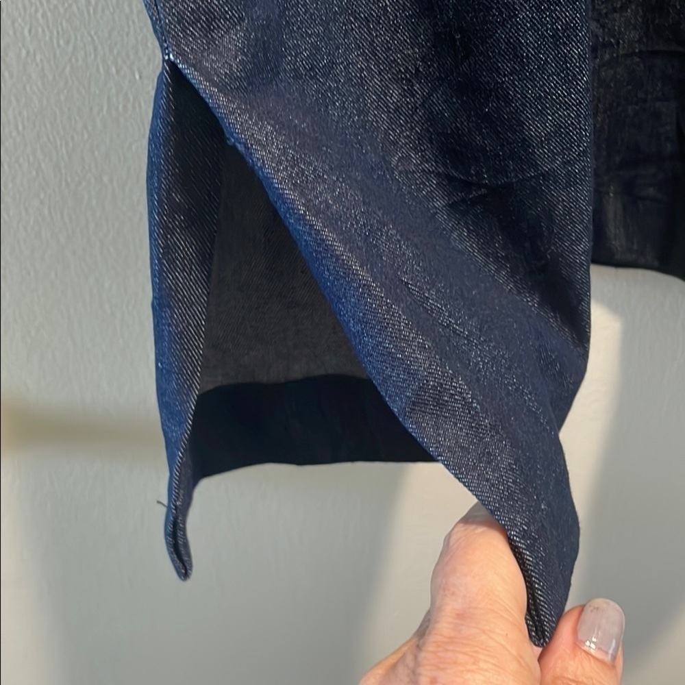 Navy Blue Tunic Designer Inspired Dress with Silver Accents - Picture 6 of 12